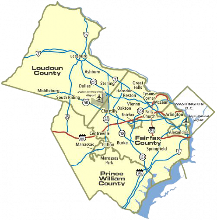 Map of Northern Virginia