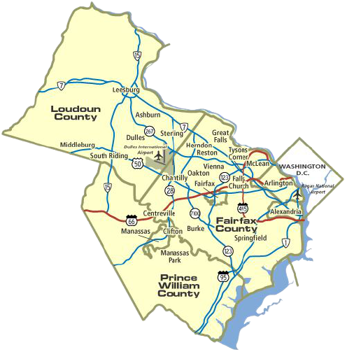 Map of Northern Virginia